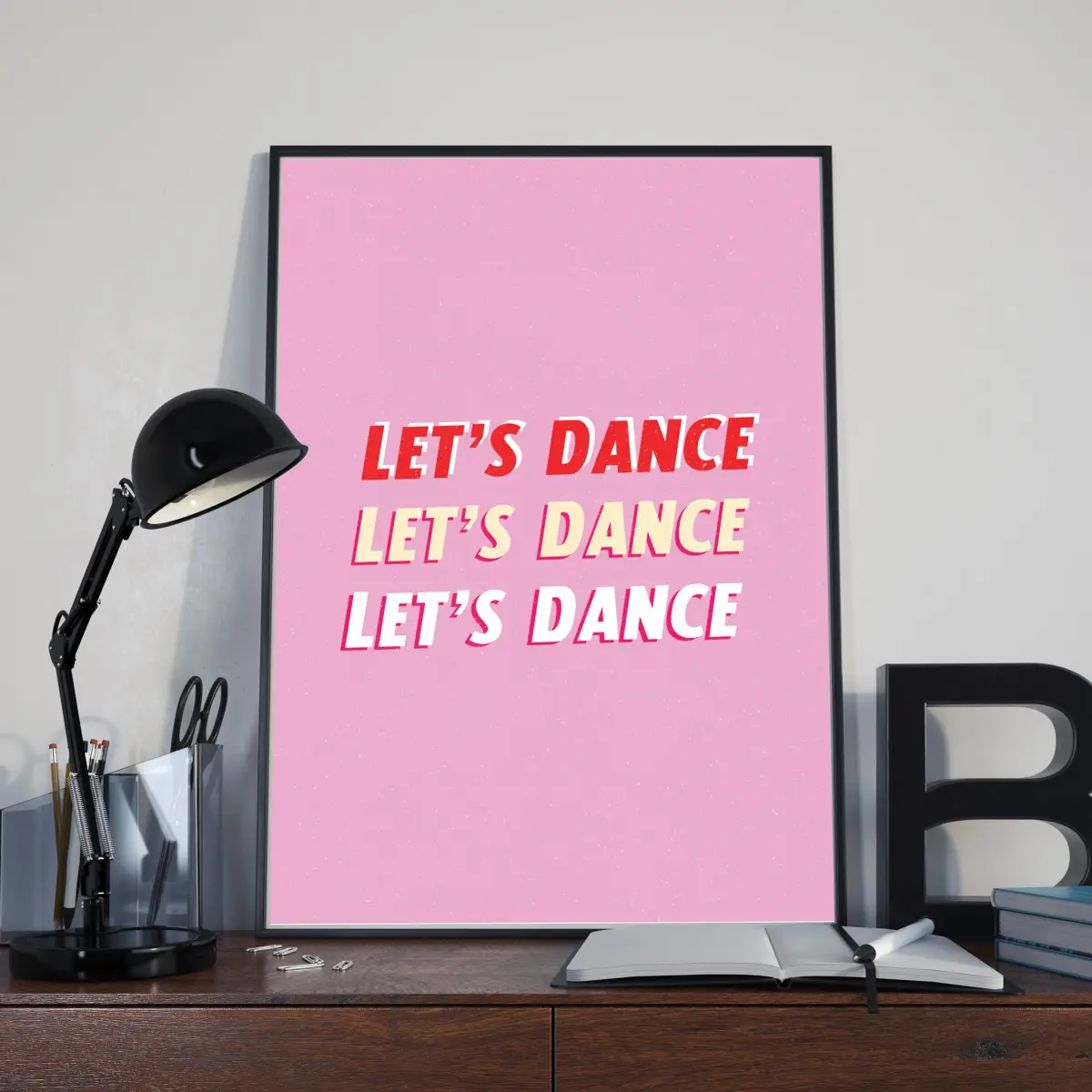 Let’s Dance! in bold retro typography