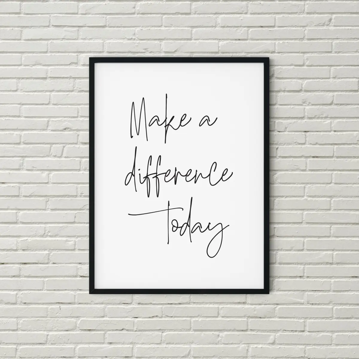 Make a Difference Today in handwritten script on white