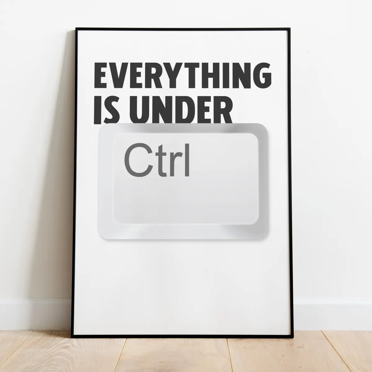 Everything is Under in heavy black capitals above a grey keyboard key marked Ctrl